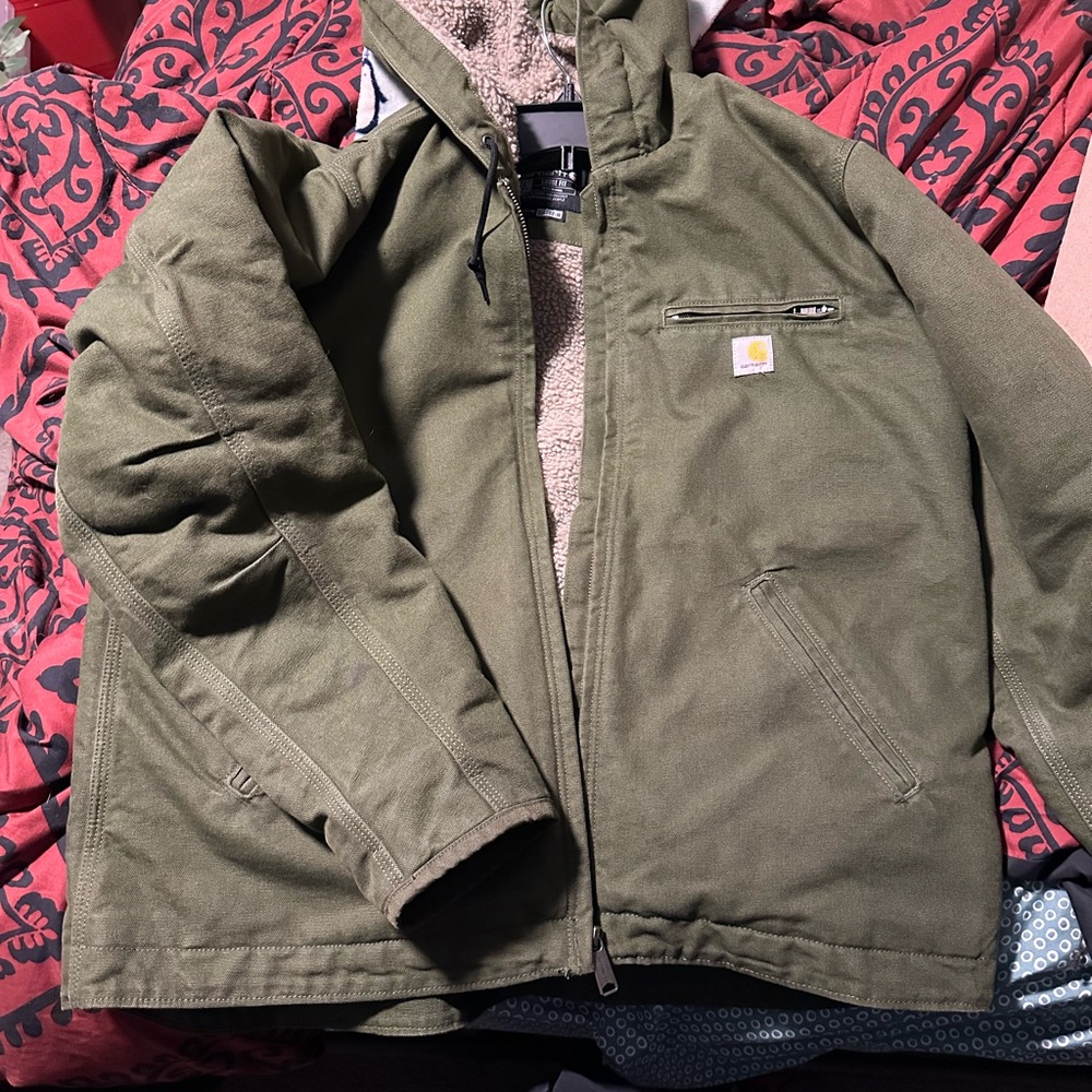 Carhartt Green Hooded Coat